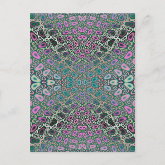 Carte Postale Papillon Hologramme multicolore Fractal Abstrait (Devant)