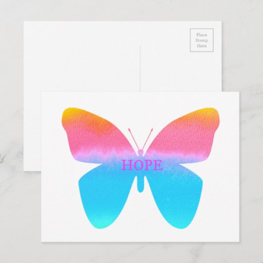 Carte Postale Papillon Hope (Devant / Derrière)
