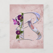 Carte Postale Papillon initial R (Devant)