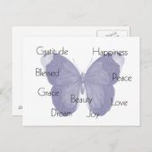 Carte Postale Papillon inspiré (Devant / Derrière)