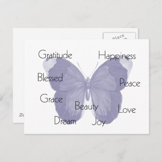 Carte Postale Papillon inspiré (Devant / Derrière)