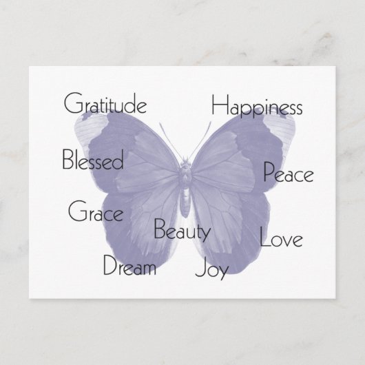 Carte Postale Papillon inspiré (Devant)