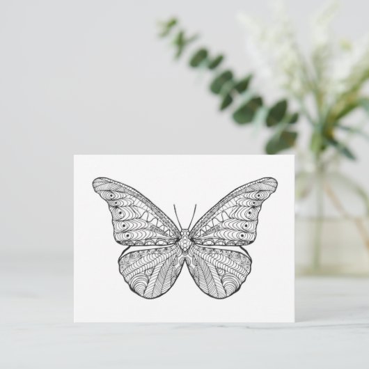 Carte Postale Papillon inspiré (Debout devant)