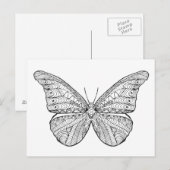 Carte Postale Papillon inspiré (Devant / Derrière)