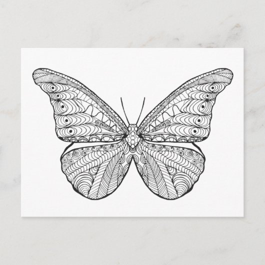 Carte Postale Papillon inspiré (Devant)