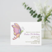 Carte Postale Papillon ・ Invitation d'anniversaire (Debout devant)