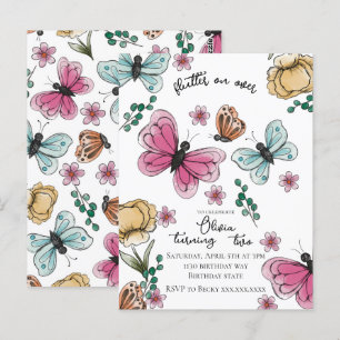 Carte Postale Papillon Jardin Printemps Fille Anniversaire