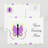 Carte postale Papillon Jaune Et Violet (Devant / Derrière)