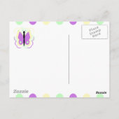 Carte postale Papillon Jaune Et Violet (Dos)