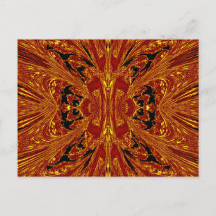 Carte Postale Papillon jaune rouge