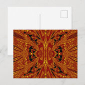 Carte Postale Papillon jaune rouge (Devant / Derrière)