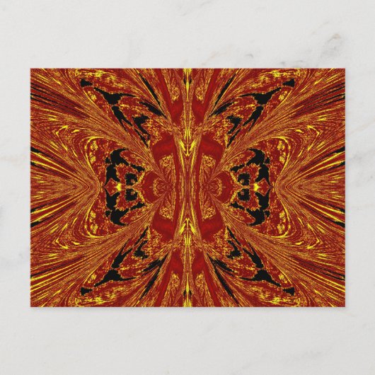 Carte Postale Papillon jaune rouge (Devant)