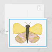 Carte postale Papillon Joyeux (Devant / Derrière)