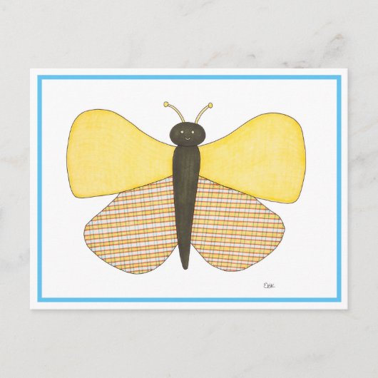 Carte postale Papillon Joyeux (Devant)