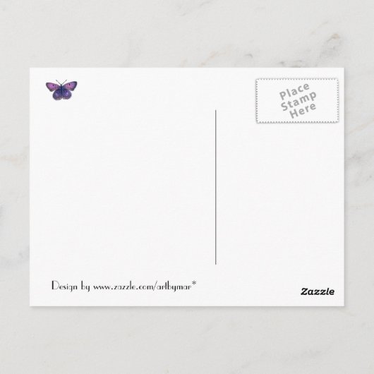Carte postale Papillon Lady (Dos)