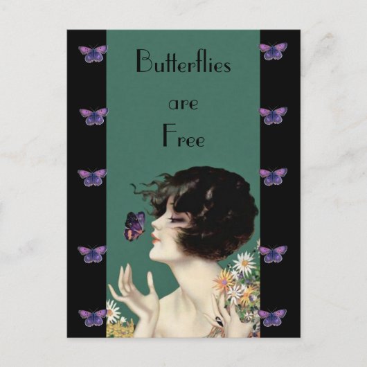 Carte postale Papillon Lady (Devant)