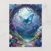 Carte Postale Papillon Lune (Devant)