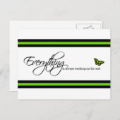 Carte Postale Papillon malachite - Tout fonctionne toujours (Devant / Derrière)