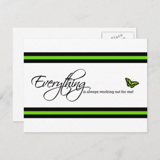 Carte Postale Papillon malachite - Tout fonctionne toujours (Devant / Derrière)