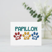 Carte Postale PAPILLON Maman Empreinte de patte 1 (Debout devant)