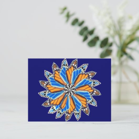 Carte Postale Papillon Mandala 2 (Debout devant)