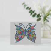 Carte Postale Papillon - Mandala. "Continuez à créer" - Collecti (Debout devant)