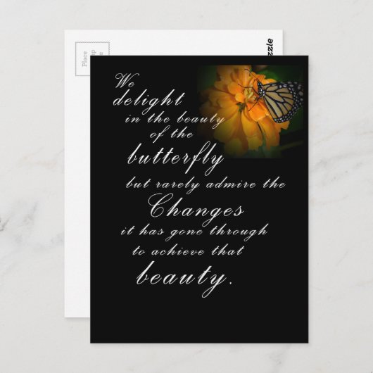 Carte Postale Papillon monarque (Devant / Derrière)