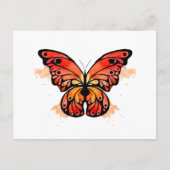 Carte Postale Papillon Monarque Abstrait (Devant)