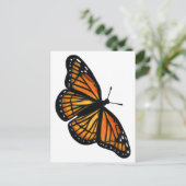 Carte Postale Papillon Monarque dessin crayon coloré (Debout devant)