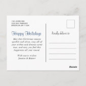 Carte Postale Papillon Monarque Noël Arbre de voeux Fête (Dos)