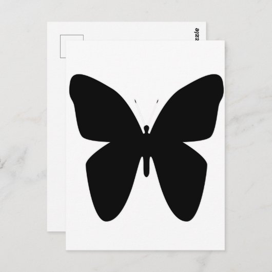 Carte Postale Papillon noir (Devant / Derrière)