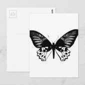 Carte Postale Papillon noir (Devant / Derrière)