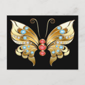 Carte Postale Papillon orné d'or (Devant)