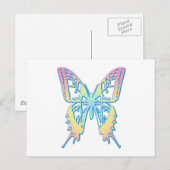 Carte Postale Papillon Pastel (Devant / Derrière)