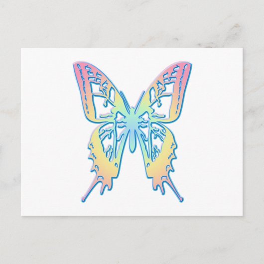 Carte Postale Papillon Pastel (Devant)