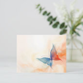 Carte Postale Papillon peinture abstraite (Debout devant)