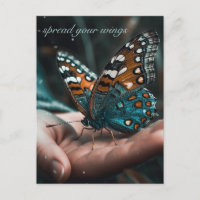 Carte Postale Papillon Personnalisée Étendez Vos A