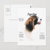 Carte Postale Papillon (Phalene) Conception historique (Devant / Derrière)