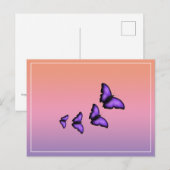 Carte Postale Papillon pourpre (Devant / Derrière)