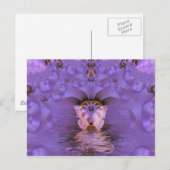 Carte Postale Papillon pourpre Abstrait (Devant / Derrière)