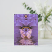 Carte Postale Papillon pourpre Abstrait (Debout devant)