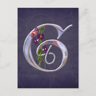 Carte Postale Papillon précieux G initial