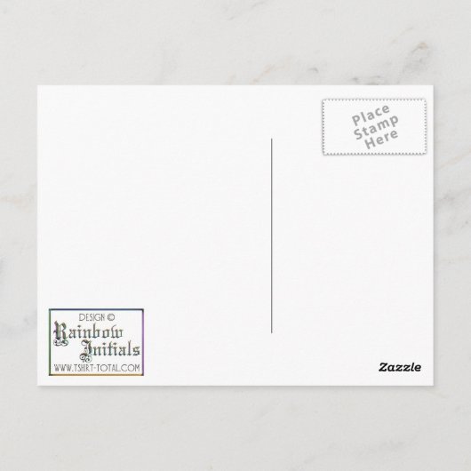 Carte Postale Papillon précieux initial B (Dos)