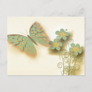 Carte postale papillon printemps