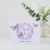 Carte Postale Papillon Professeur Merci (Debout devant)