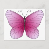 Carte postale Papillon rose (Devant)
