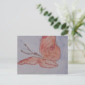 Carte postale Papillon rose (Debout devant)
