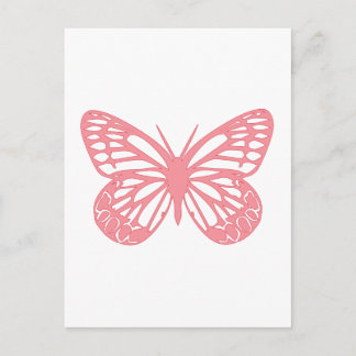Carte Postale Papillon rose