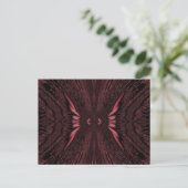 Carte Postale Papillon rose clair (Debout devant)