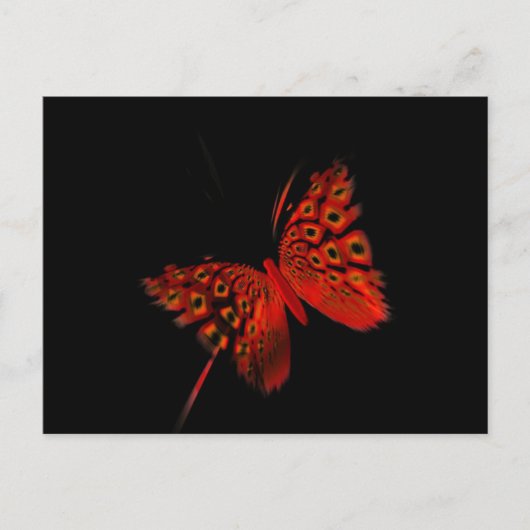 Carte Postale Papillon rouge (Devant)